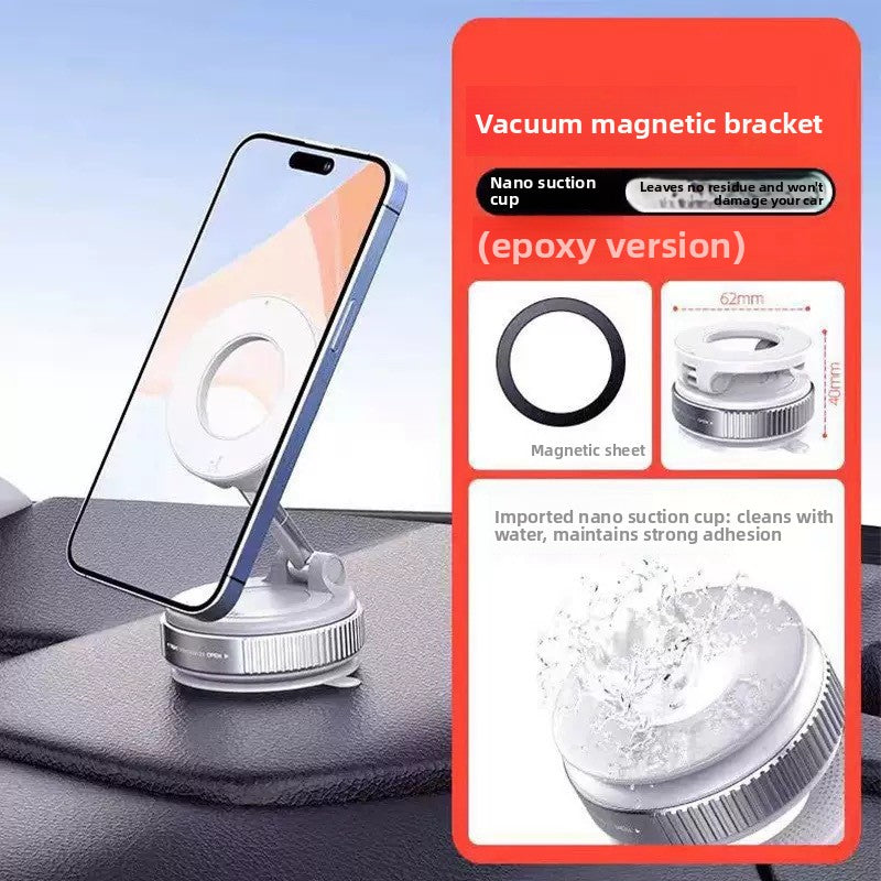 Magnetic Car Phone Holder with Vacuum Suction