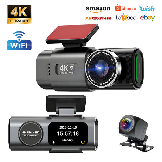 4K Dual Dash Cam WiFi GPS