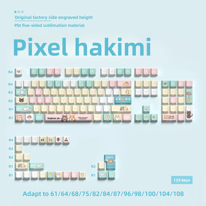 129-Key Custom Mechanical Keyboard Keycaps