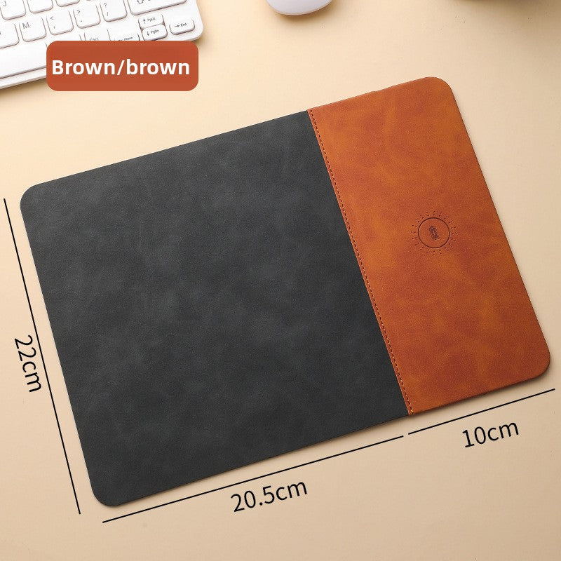 15W Fast Wireless Charging PU Desk Mat