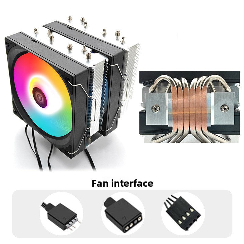 Dual Tower RGB CPU Cooler with Fan Control