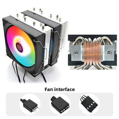 Dual Tower RGB CPU Cooler with Fan Control