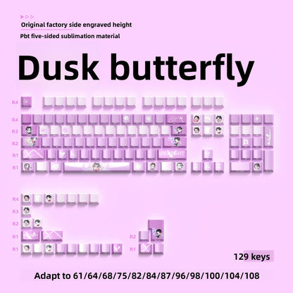 129-Key Custom Mechanical Keyboard Keycaps