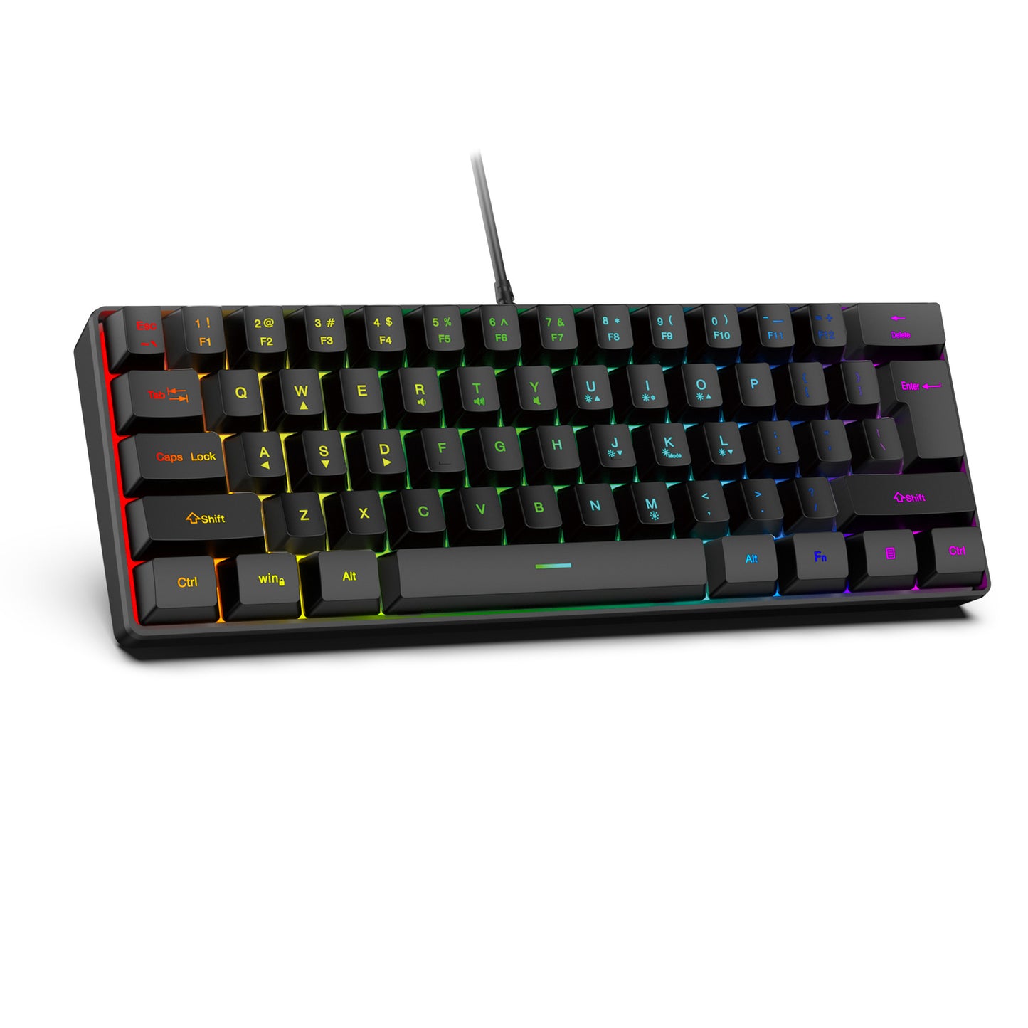 61-Key RGB Wired Keyboard & Mouse Combo