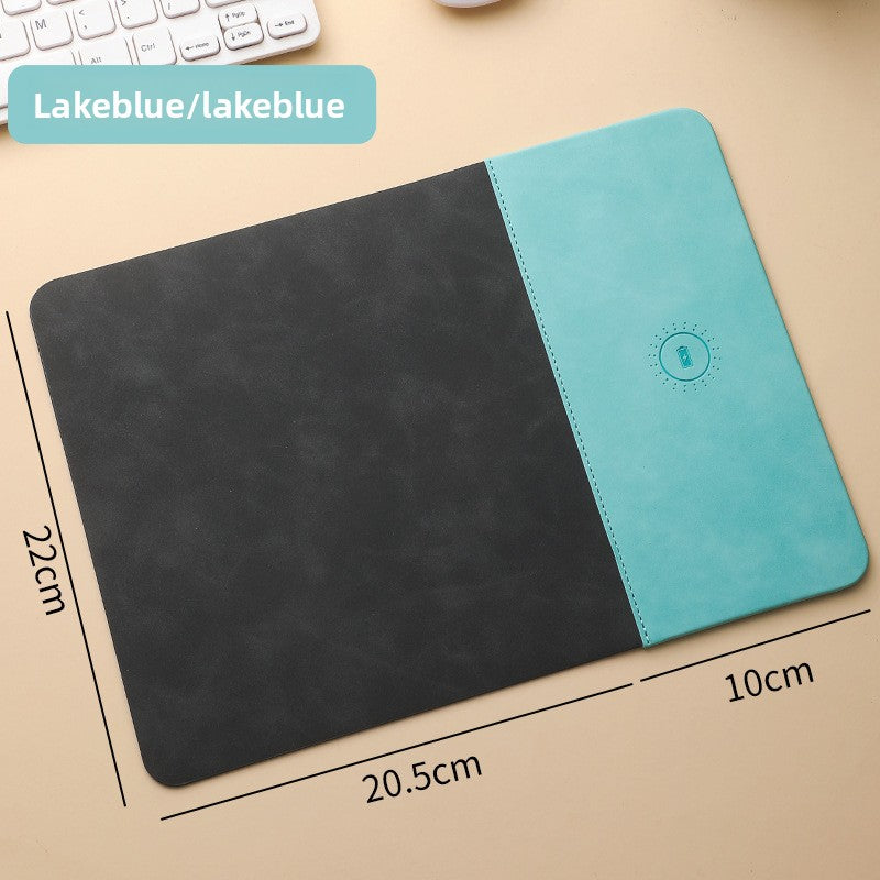 15W Fast Wireless Charging PU Desk Mat