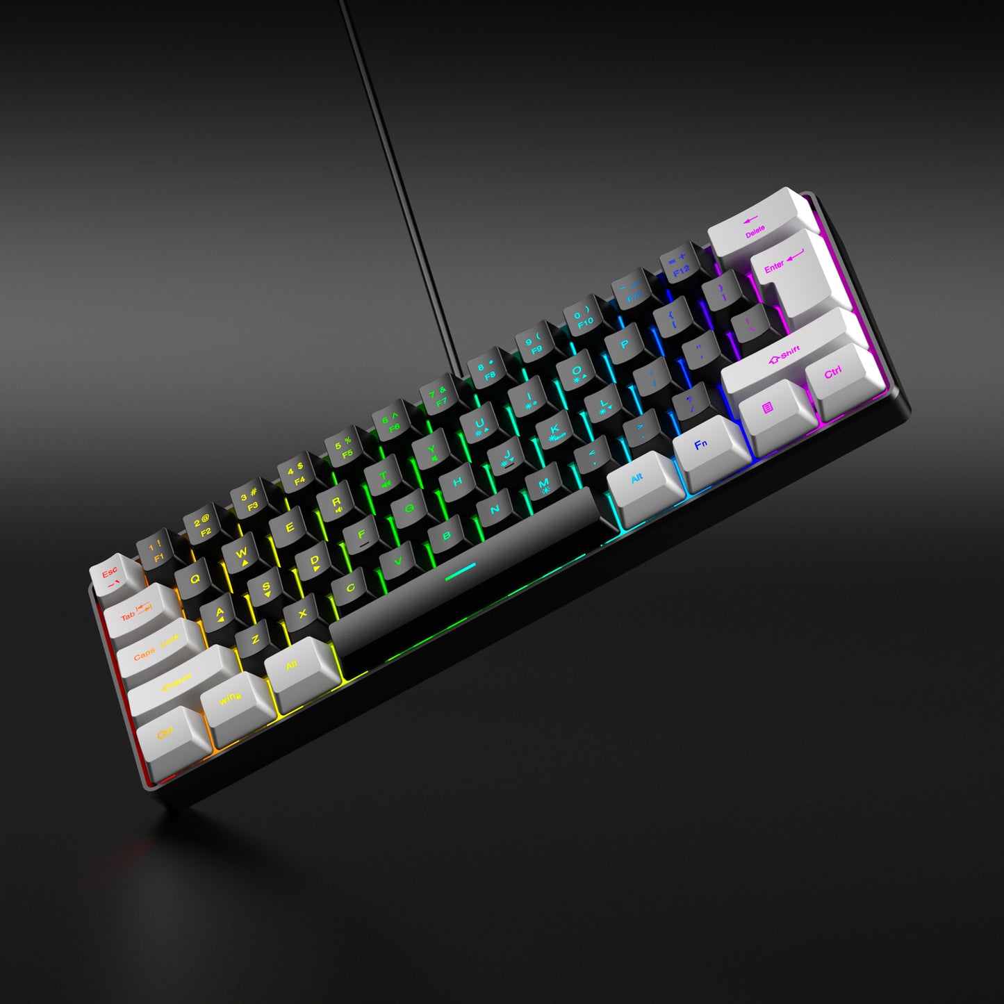 61-Key RGB Wired Keyboard & Mouse Combo