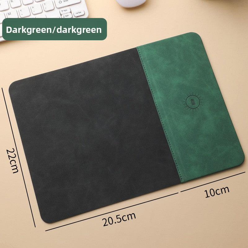 15W Fast Wireless Charging PU Desk Mat