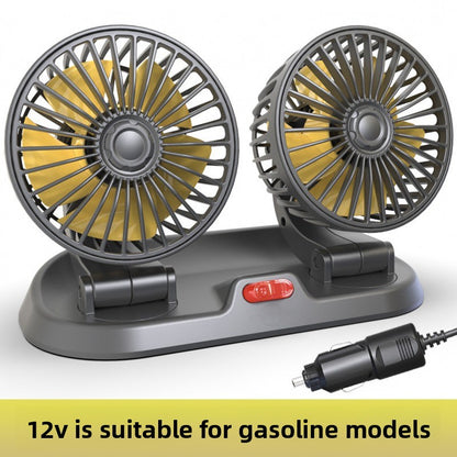 Dual-Head Car Cooling Fan