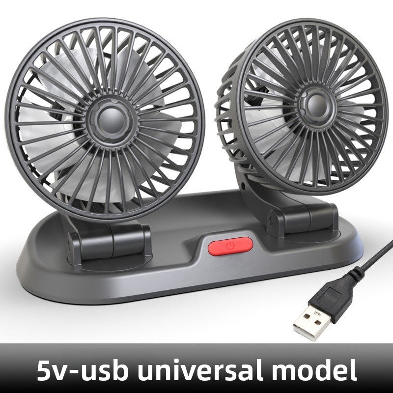 Dual-Head Car Cooling Fan