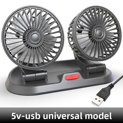 Dual-Head Car Cooling Fan