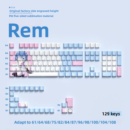 129-Key Custom Mechanical Keyboard Keycaps