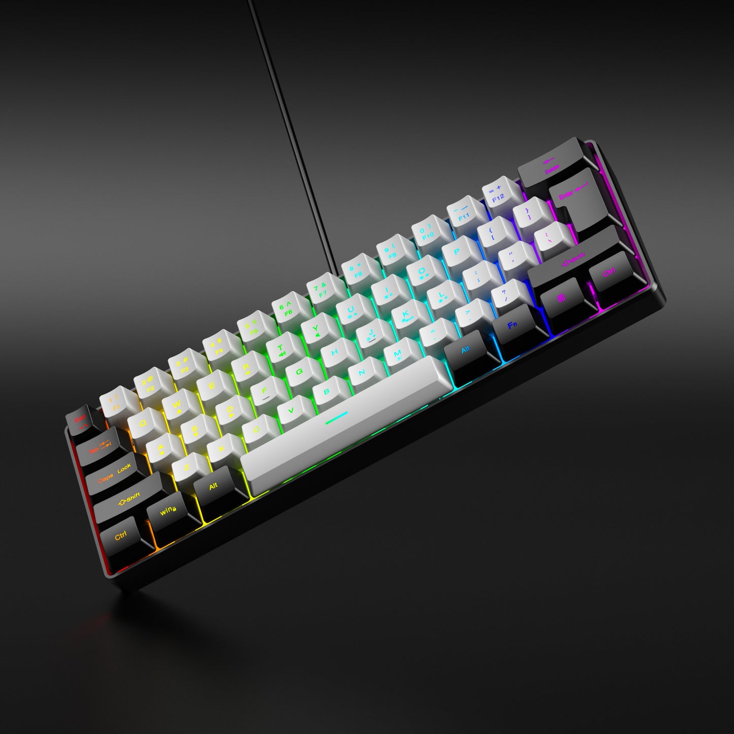 61-Key RGB Wired Keyboard & Mouse Combo