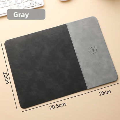 15W Fast Wireless Charging PU Desk Mat