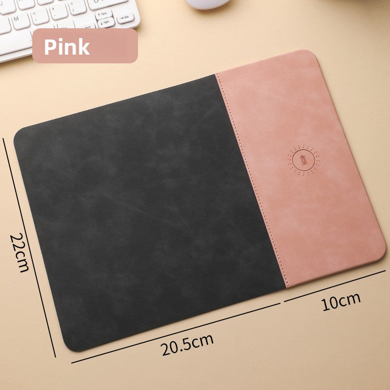 15W Fast Wireless Charging PU Desk Mat