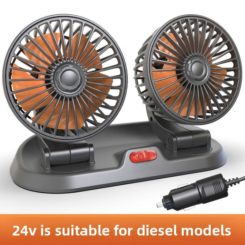 Dual-Head Car Cooling Fan
