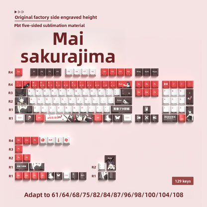 129-Key Custom Mechanical Keyboard Keycaps