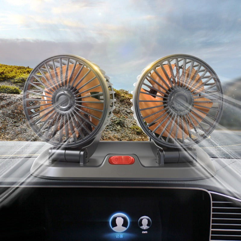 Dual-Head Car Cooling Fan