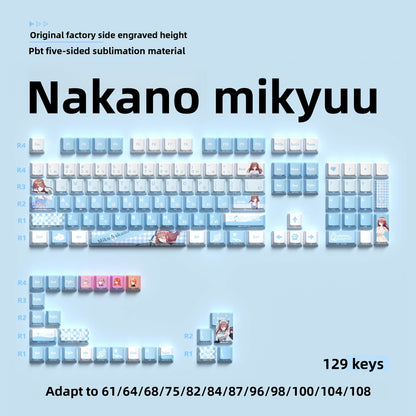 129-Key Custom Mechanical Keyboard Keycaps