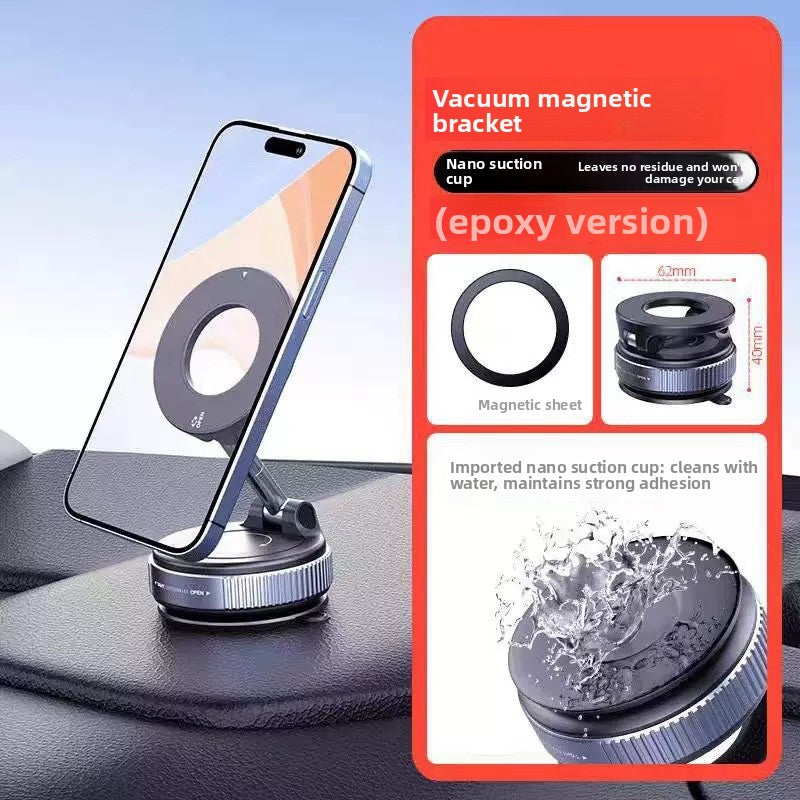 Magnetic Car Phone Holder with Vacuum Suction