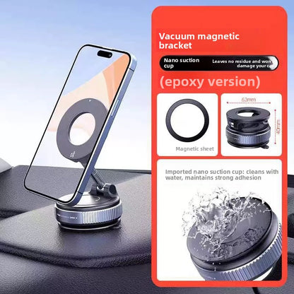 Magnetic Car Phone Holder with Vacuum Suction