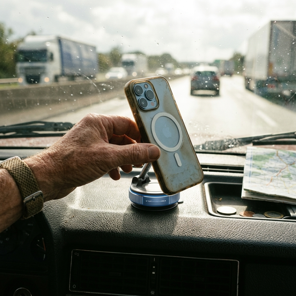 Adjustable Magnetic Car Phone Holder with Vacuum Suction lifestyle